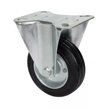 Wagner design yourself Bockrolle RO 8104, 100 mm Rad, silbernes Gehäuse, schwarzes PP-Rad, 100 kg Traglast 4810401