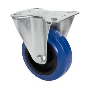 Wagner design yourself Bockrolle RO 8700, 75 mm, blau/graue Lauffläche, 50 kg Traglast, Plattenmontage 4870001