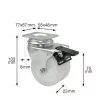Wagner design yourself ECO RO 3277 Doppelrollen-Lenkrolle 32 mm Weiß/Grau (3327701)
