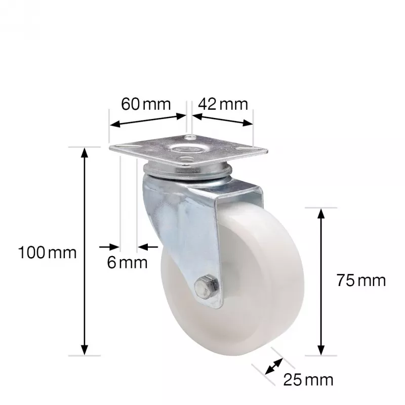 Wagner design yourself Lenkrolle RO 1675 Weiß (3167501)