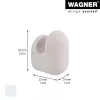 Wagner design yourself PILL Wandhaken, Grau, 1 Haken, Schraubmontage, Kunststoff 17041321