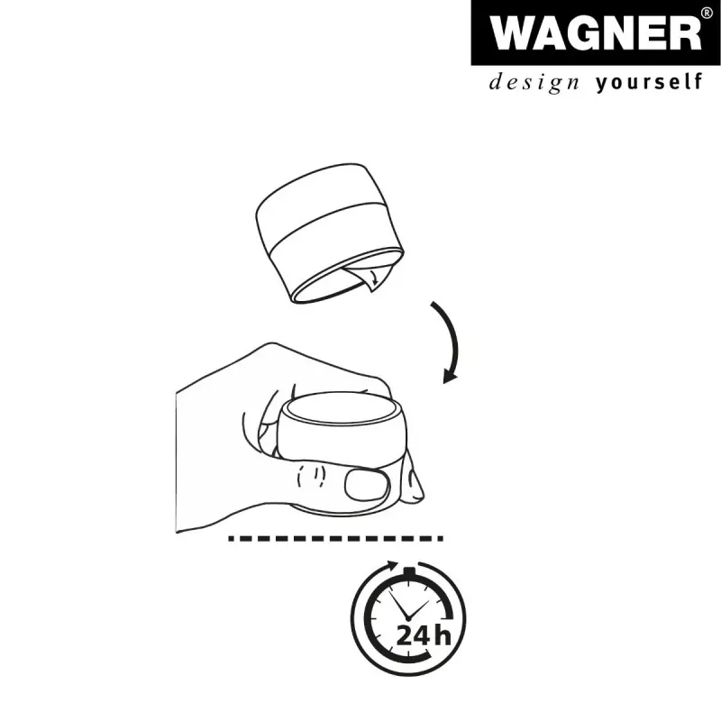 Wagner Design Yourself EH 5222 Transparenter selbstklebender Türstopper, 40 mm Durchmesser, 22 mm Höhe 15522211