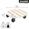 WAGNER design yourself Pflanzenroller GH0557, Kunststoff, rund, hellgrau, Ø 38,5 cm, 1 Stk. (20055701)