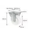 Wagner design yourself Transportgeraete-Bockrolle RO 8500 silber (4850001) Bockrolle 80 mm 100 kg