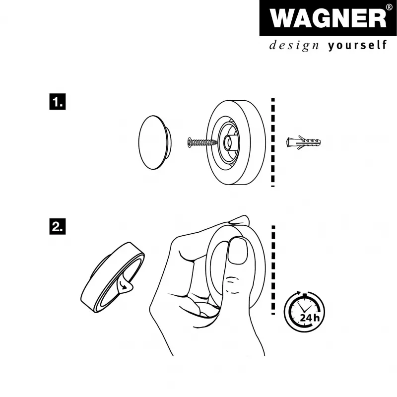 Wagner design yourself EH 5138 Türstopper Zinkdruckguss Massivgummi Matt vernickelt (15513811)