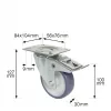 Wagner design yourself Lenkrolle RO 7600 Grau 75 mm (4760001)