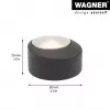 Wagner Design Yourself EH 5181 Boden-Türstopper, Zinkdruckguss mit Gummipuffer, Matto-Nickel, 50 mm 15518111