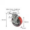 Wagner design yourself Schwerlast-Lenkrolle RO 0115 Rot 100 mm 150 kg 4011501