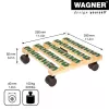 WAGNER design yourself Pflanzenroller GH0653 quadratisch Holz 29x8 cm 20065301