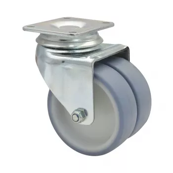 Wagner design yourself ECO RO 1577 graue Doppellenkrolle, 50 mm Rad, 50 kg Traglast, Plattenbefestigung 3157701