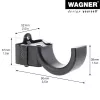 Wagner design yourself Wandhaken WH 2097 mit 1 Haken, Schwarz, 1 Stk. 15209711