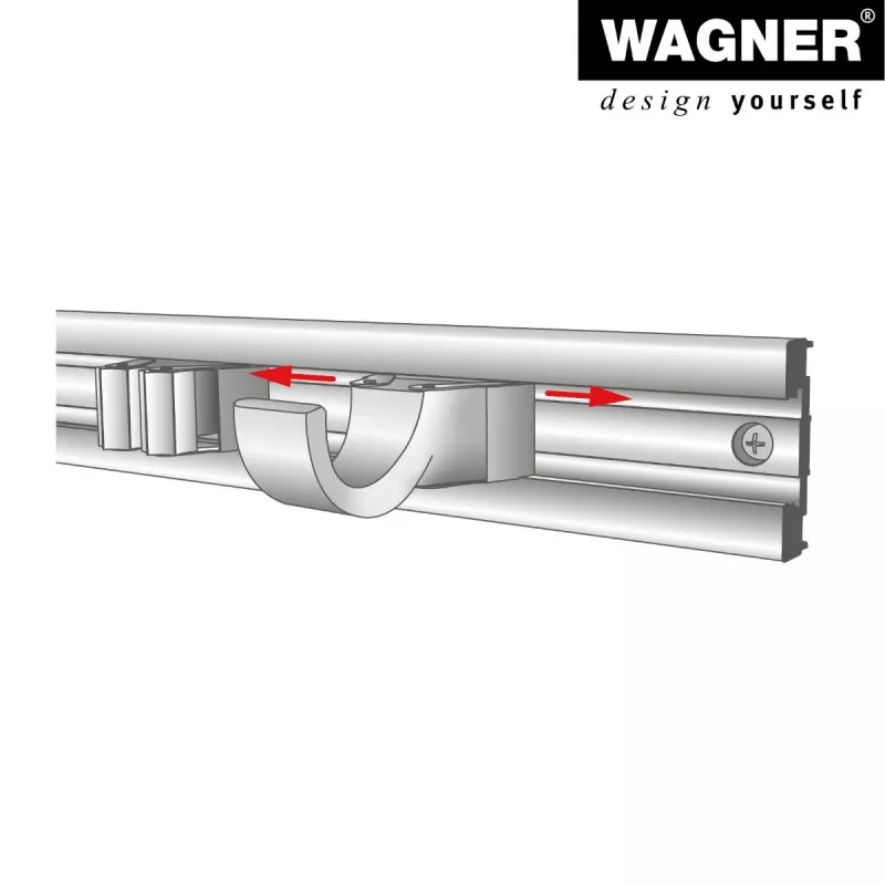 Wagner design yourself Wandhaken WH 2097 mit 1 Haken, Schwarz, 1 Stk. 15209711