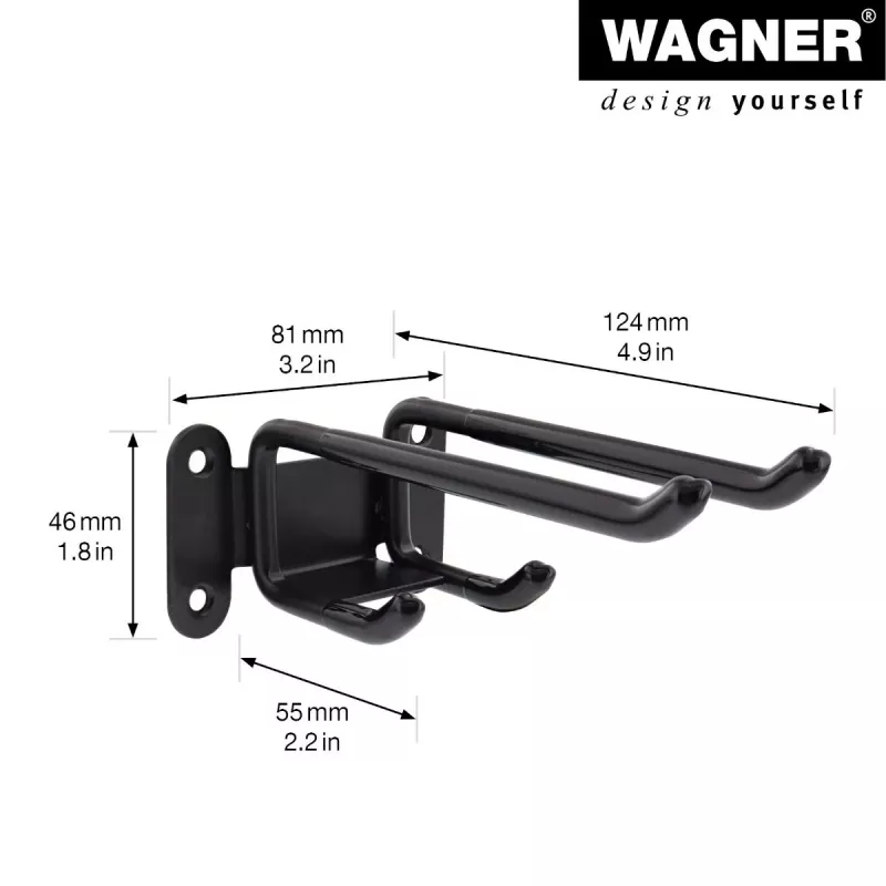 Wagner design yourself Wandhalterung WH 2093 Schwarz (15209301)