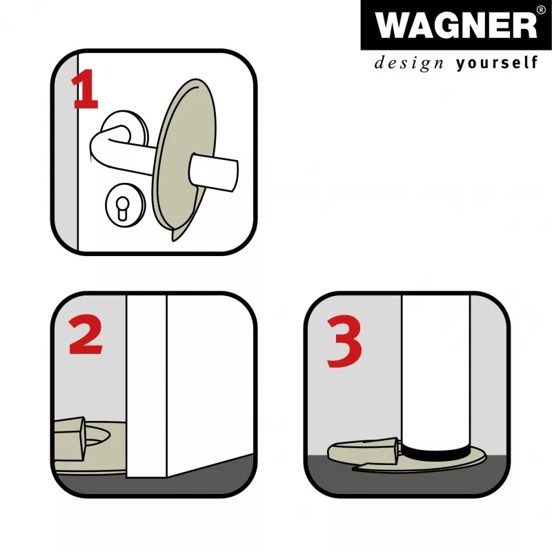 Wagner Design Yourself EH 6979 Türstopper Kunststoff Weiß Selbstklebend 15697901
