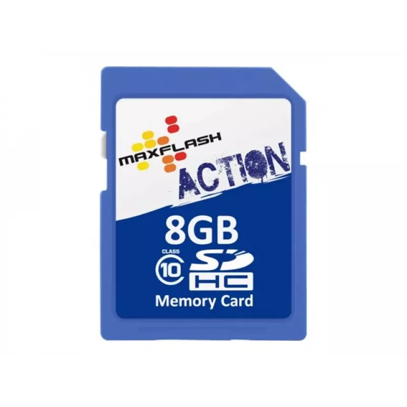 MEMORYSOLUTION MAXFLASH 8GB Action SDHC-Karte Class 10, Retail SD8GHCCL10M-R