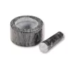 Kesper Piesta Marmor Mörser und Stößel Set, Schwarz