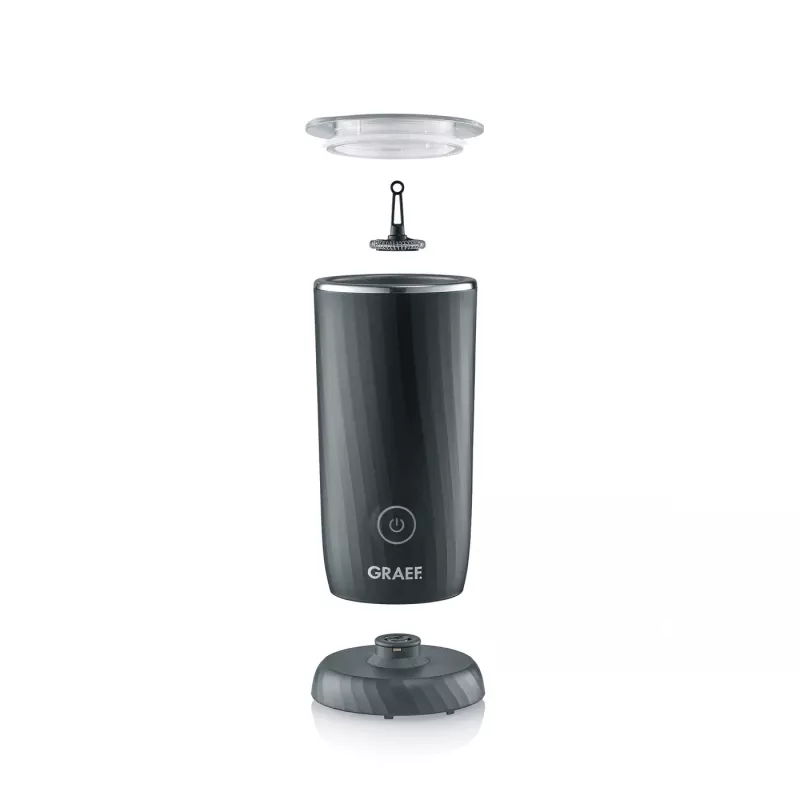 GRAEF MS 402 EU Automatischer Milchaufschäumer, 240 ml Erhitzungskapazität, Schwarz