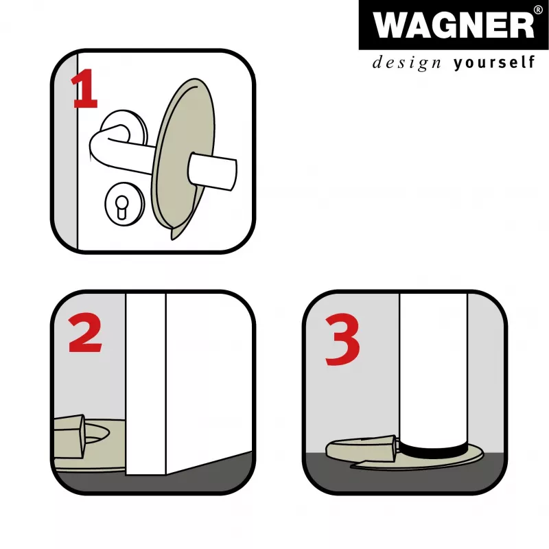 Wagner design yourself EH 6981 Türstopper, selbstklebend, transparent, TPE, 38 mm Durchmesser, 22 mm Höhe 15698101