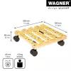 WAGNER design yourself Pflanzenroller GH0644 Quadratisches Holz-Motiv 29 x 8 cm, 1 Stk. 20064401