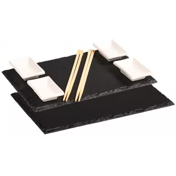 Kesper Akazienholz Servierplatten-Set, 2 Stück, 30 x 15 x 1,5 cm, Natur geölt