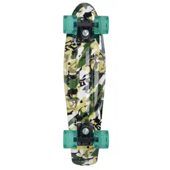 SCHILDKROT Retro Skateboard Free Spirit Camouflage Polypropylen (PP), verstärktes Deck 560 x 140 mm, 1 Stück (510781)