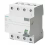 Siemens SENTRON 5SV36448 Fehlerstrom-Schutzschalter, Typ A, 40 A, 300 mA, 4-polig, 400 V, selektiv