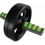SCHILDKROT AB Roller / Bauchtrainer, Schwarz/Grün, Doppelrad, 185 mm Durchmesser, 45 mm Breite 960045
