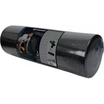 SCHILDKROT Fitnessmatte 15 mm Schwarz Rutschfest NBR 183x61 cm mit Tragegurt 960160