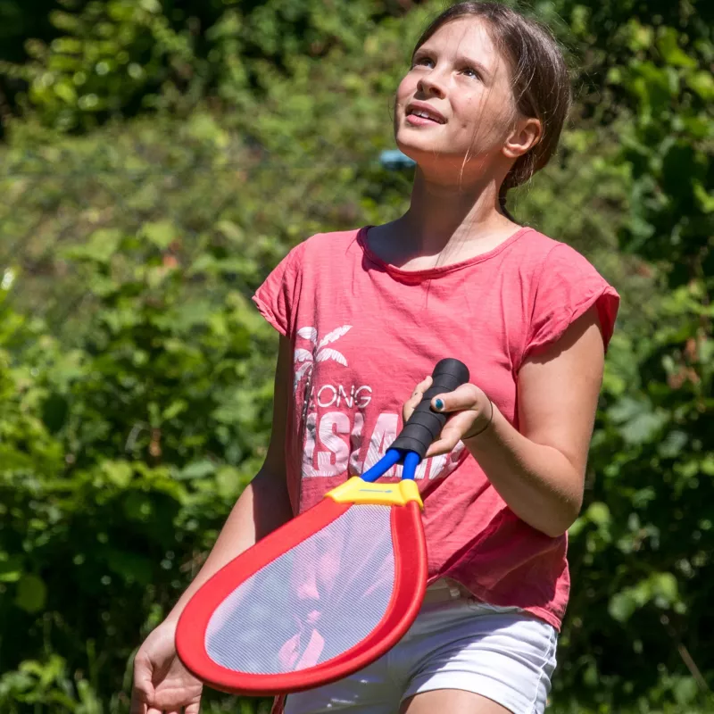 SCHILDKROT Giant Racket-Set Blau/Rot, überdimensionale Schläger mit Netz bespannt 970150