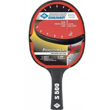 DONIC SCHILDKRÖT Protection Line S500 Lerntischtennisschläger, Schwarz/Rot, Jade Smooth Belag 713055