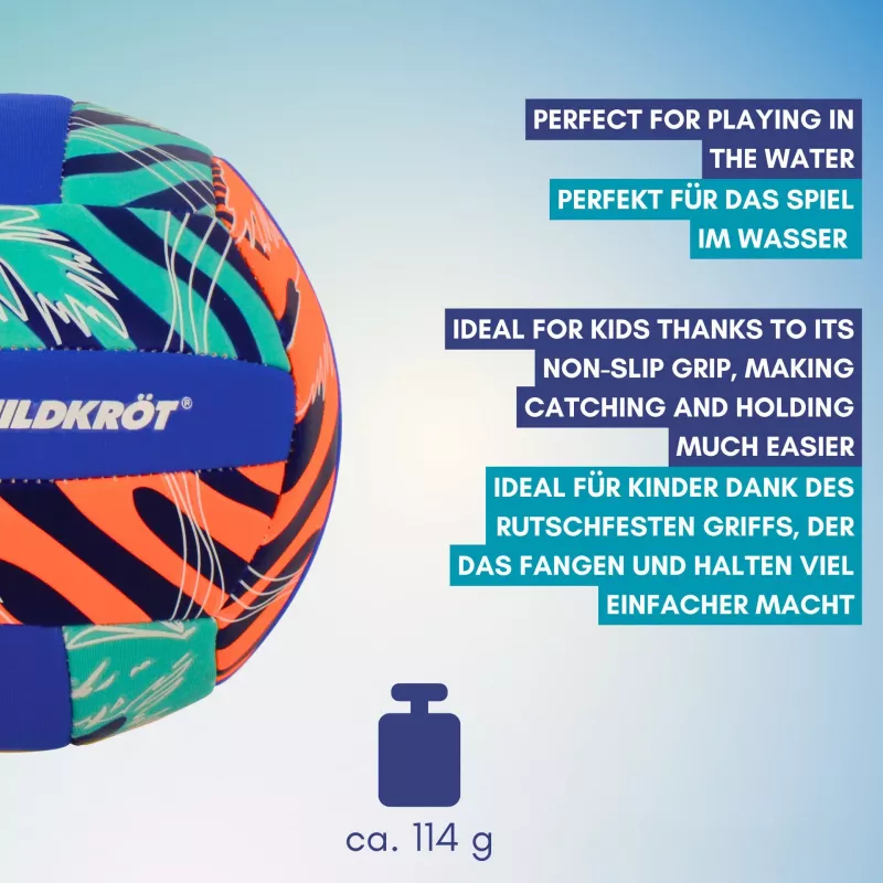 SCHILDKROT Neopren Mini Beachvolleyball Größe 2 Weiche Textiloberfläche Salzwasserbeständig 970342