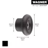 Wagner design yourself DOT GH 0201 Wandhaken, Schwarz, 1 Haken, Schraubmontage, Kunststoff 17020121