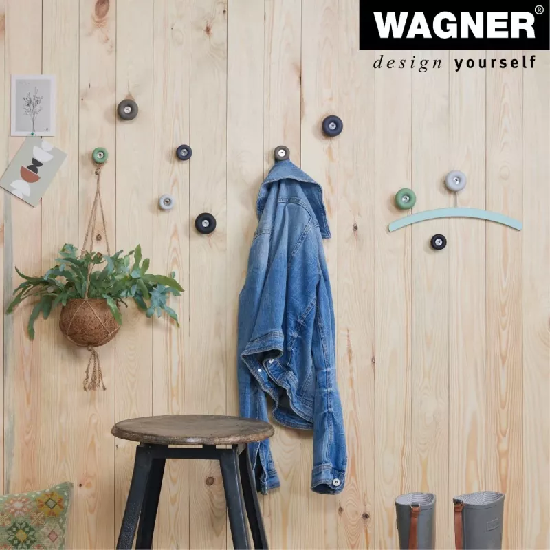 Wagner design yourself DOT GH 0201 Wandhaken, Schwarz, 1 Haken, Schraubmontage, Kunststoff 17020121