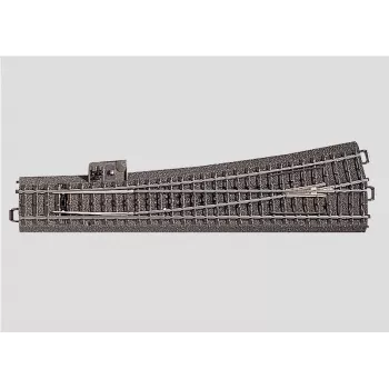 Märklin H0 C-Gleis Schlanke Linksweiche mit Bettung, 236,1 mm, Handbetrieb, AC 24711