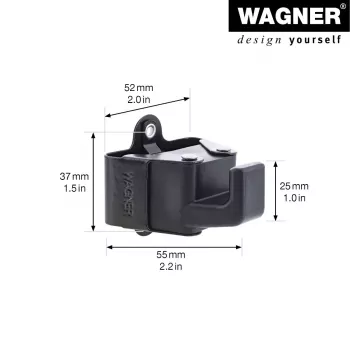 Wagner design yourself Garderobenhaken WH 2098 Einzelhaken Schwarz 2 Stück (15209802)