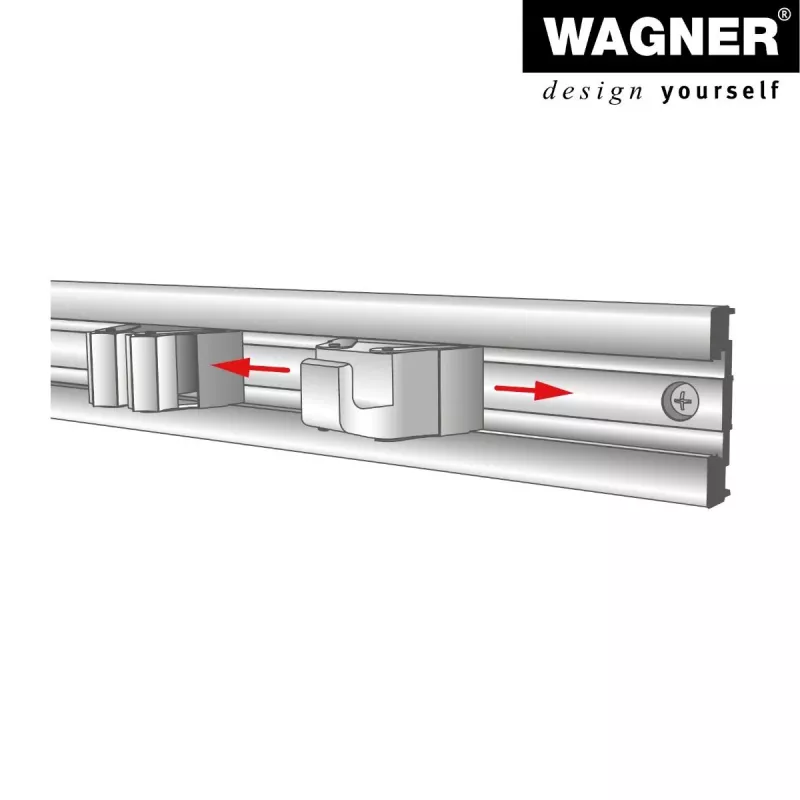 Wagner design yourself Garderobenhaken WH 2098 Einzelhaken Schwarz 2 Stück (15209802)