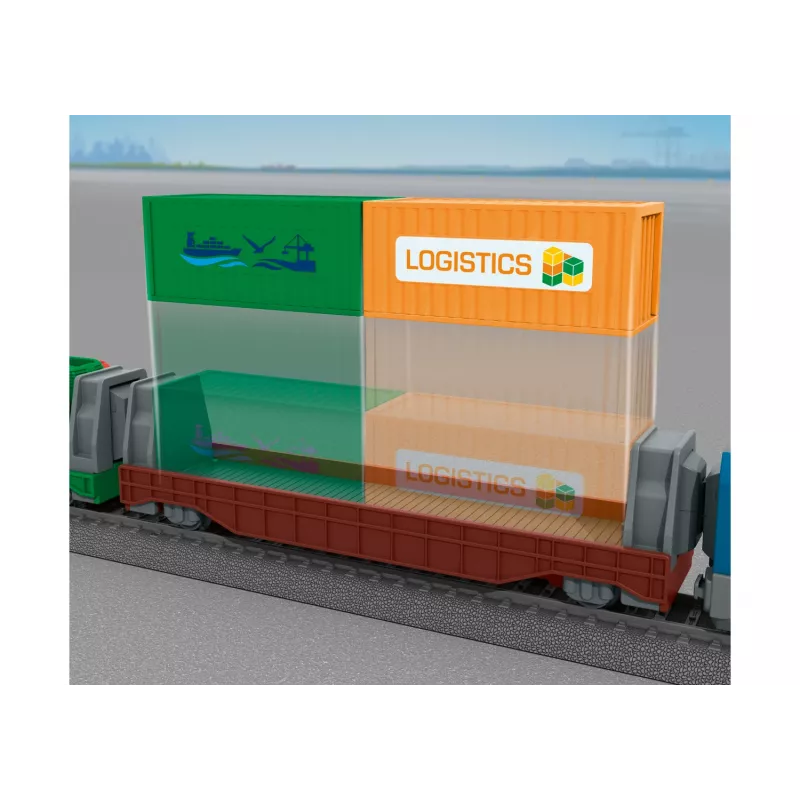 Märklin 29349 H0 Startpackung Containerlogistik mit Diesellok Baureihe 232 und 3 Containertragwagen