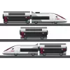 Märklin TGV Duplex H0 5-teiliges digitales Zugset mit Mobile Station 2, Weiß/Schwarz 029406