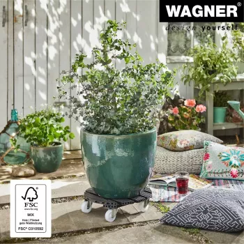 WAGNER design yourself Pflanzenroller GH0558 Kunststoff, Ø 38,5 cm Dunkelgrün Rund, 1 Stk. 20055801