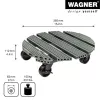 WAGNER design yourself Pflanzenroller GH0558 Kunststoff, Ø 38,5 cm Dunkelgrün Rund, 1 Stk. 20055801