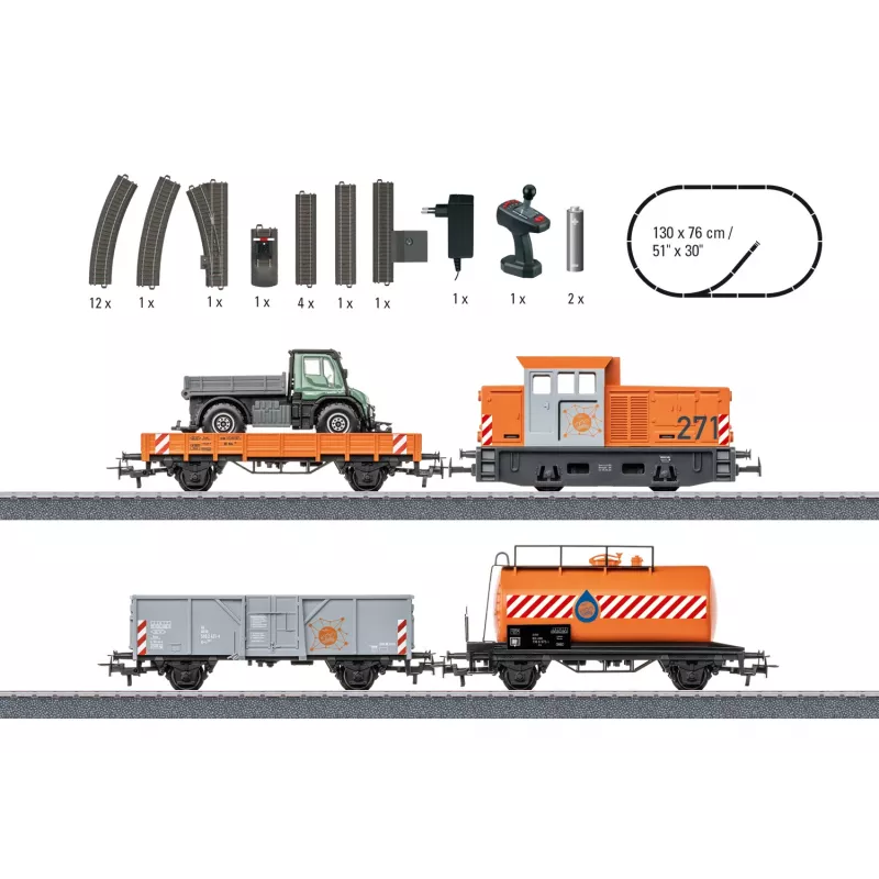 Märklin Start up 029296 H0 Startpackung Kommunaldienst mit Diesel-Rangierlok und 2 Kippwagen