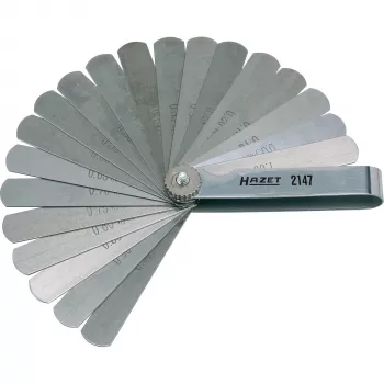 HAZET 2147 Fühlerlehre, 13 Blätter, 0,05-1,00 mm, metrisch