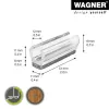 Wagner design yourself EH 0690 Clip-On Möbelgleiter, Kunststoff, 12 mm runde Beine, 4er-Pack, Weiß 15069099