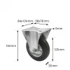 Wagner design yourself Bockrolle RO 8124 Silber 50 mm Rad 40 kg Traglast 4812401