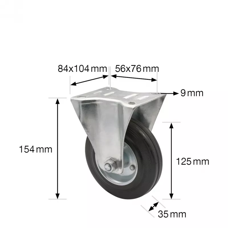 Wagner design yourself Bockrolle RO 8124 Silber 50 mm Rad 40 kg Traglast 4812401