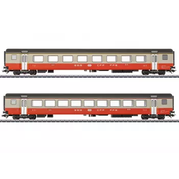 Märklin 42191 H0 2er-Set Personenwagen Swiss Express der SBB