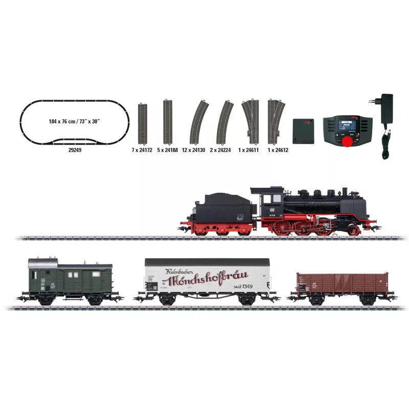 Märklin 29249 H0 Digital-Startpackung Nahgüterzug mit BR 24 der DB