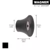 Wagner design yourself TULIP Garderobenhaken GH 0301, 1 Haken, Schwarz 17030121