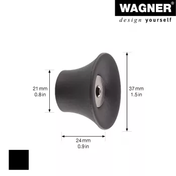Wagner design yourself TULIP Garderobenhaken GH 0301, 1 Haken, Schwarz 17030121