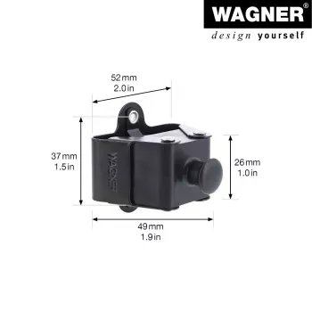 Wagner design yourself Garderobenhaken WH 2099 mit 1 Haken, Schwarz, 2 Stück 15209902